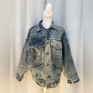 Vintage Limited Express acid washed light denim jacket